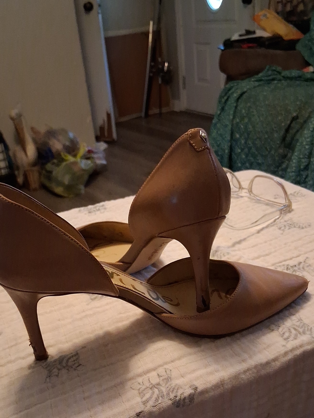 Sam Edelman Women's Pointed-Toe Pump in Tan Brown